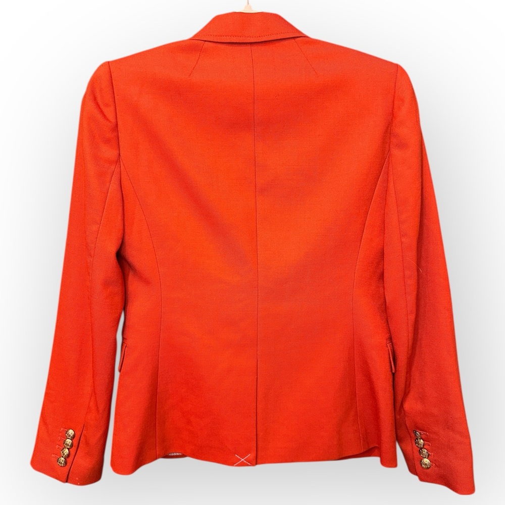 J.Crew Schoolboy Wool Blazer in Orange. Size 2 (XS) - Picture 3 of 12